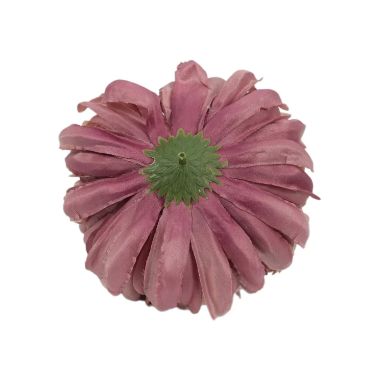 Sztuczna chryzantema czesana w kolorze fiołkowo/różowym 14 cm