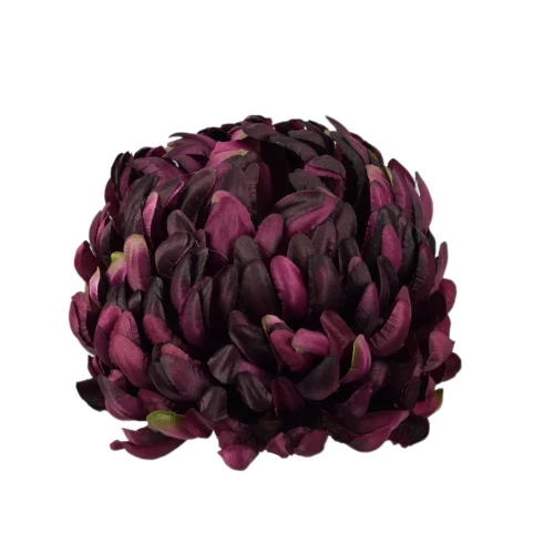 Sztuczna chryzantema czesana w kolorze ciemniej fuksji 14 cm