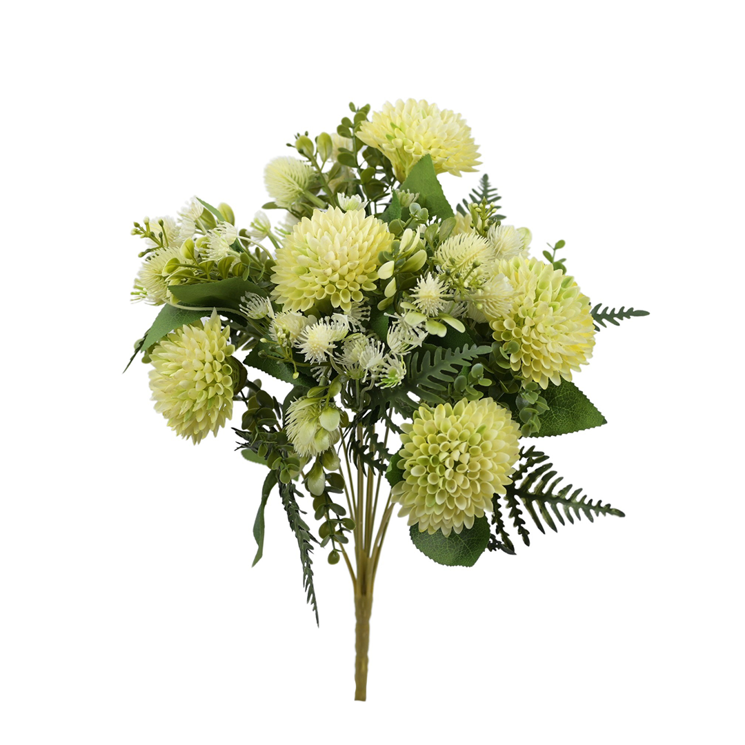 Sztuczny bukiet czosnku z dodatkami w kolorze jasno zielonym 44 cm