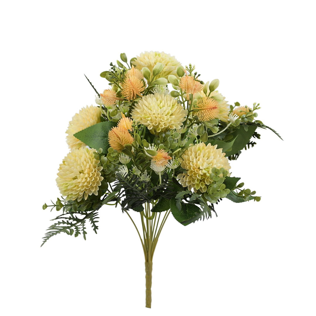 Sztuczny bukiet czosnku z dodatkami w kolorze kremowym 44 cm