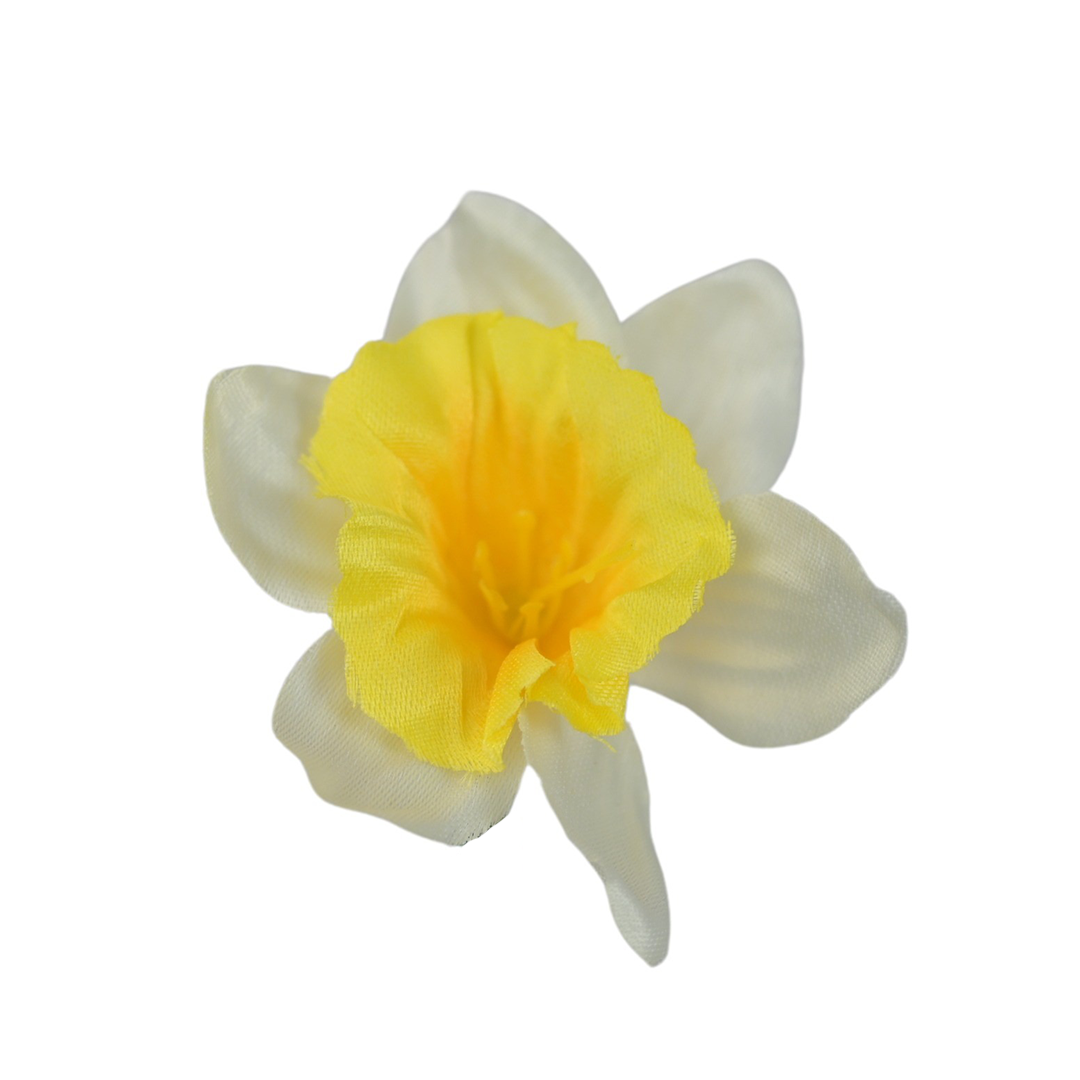 Sztuczny mini żonkil w kolorze kremowym 6 cm