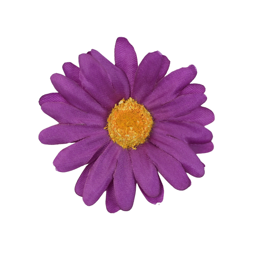 Sztuczna główka margaretki w kolorze fioletowym 6 cm