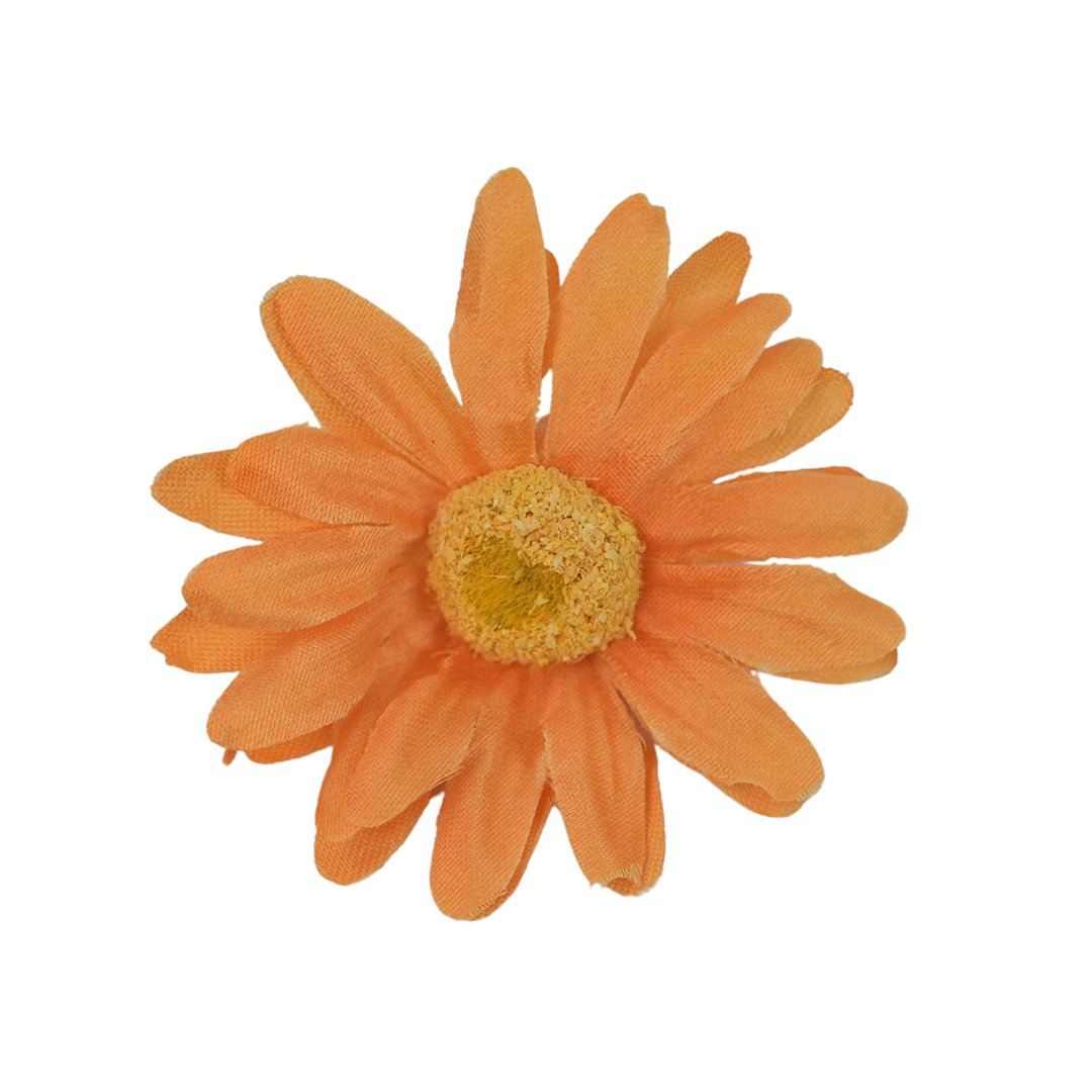 Sztuczna główka margaretki w kolorze pomarańczowym 6 cm