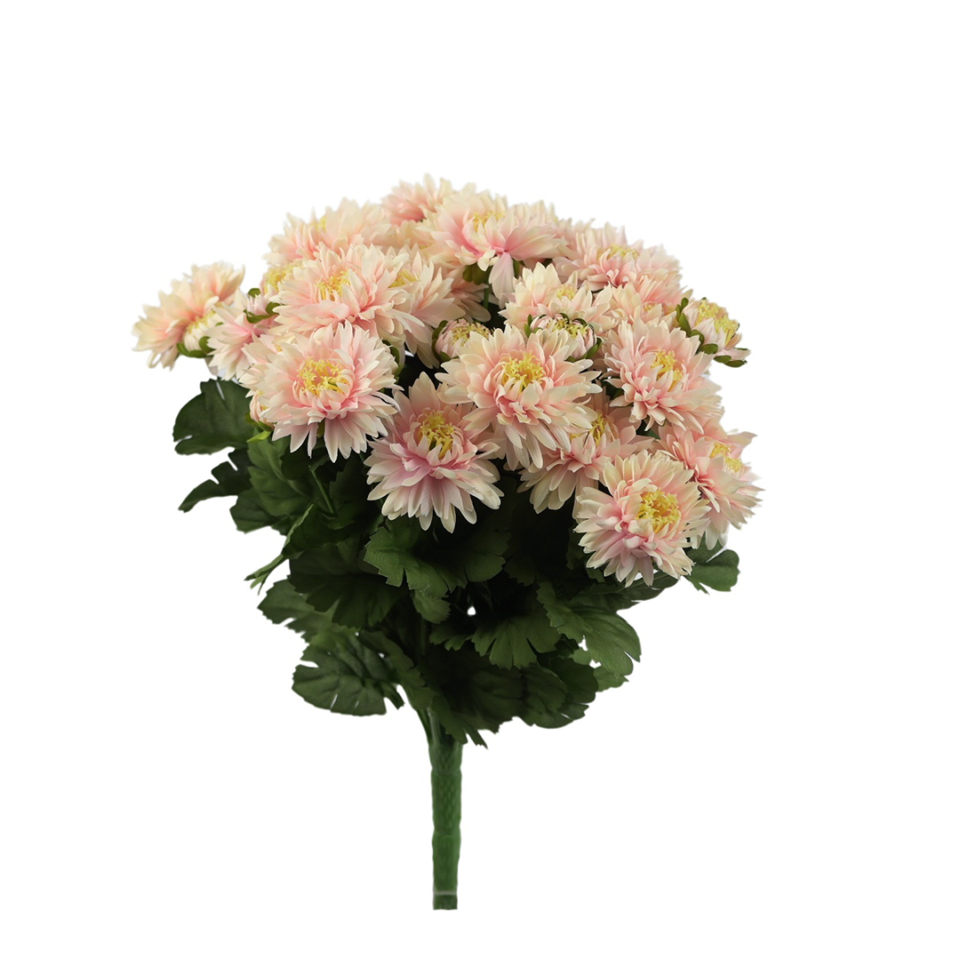 Sztuczny bukiet astrów mix 3 w kolorze jasno różowym 40 cm