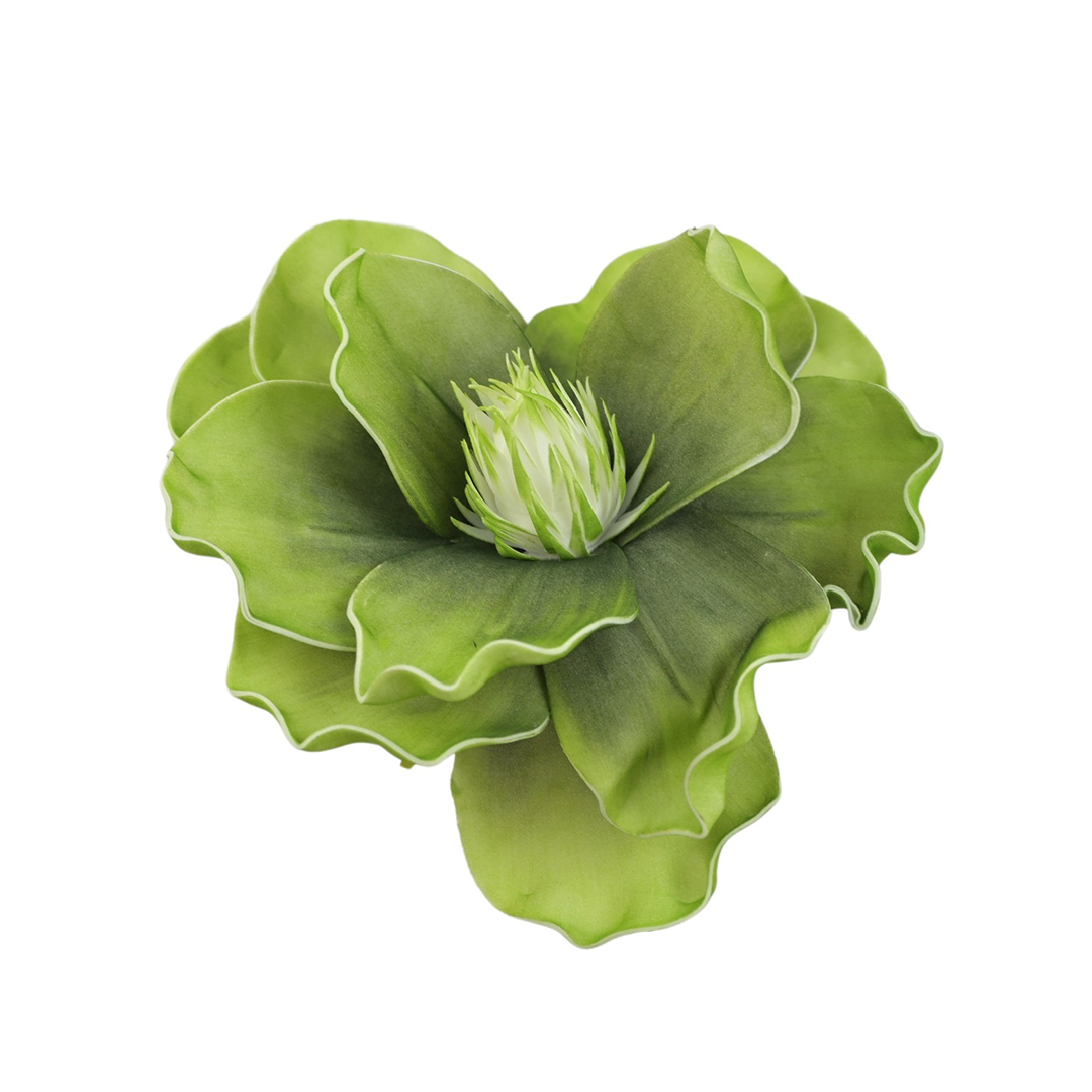 Sztuczna głowa piankowa w kolorze zielonym 23 cm