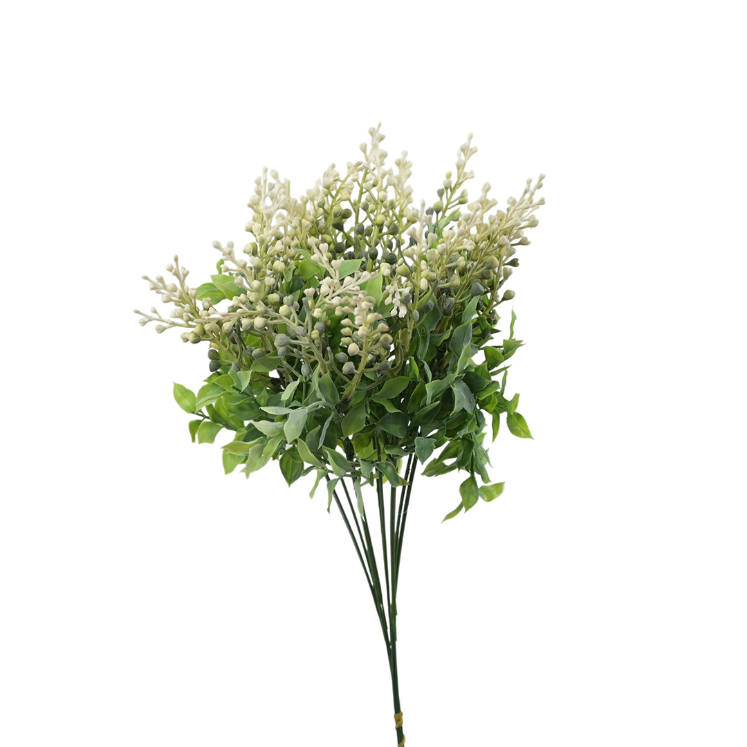 Sztuczne gałązki serduszek w kolorze białym 50 cm